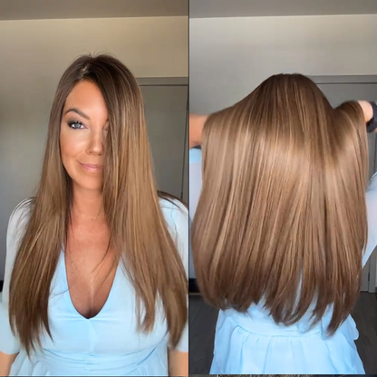 Natural Human Hair Topper - Silk Top Base Hair Topper - Straight Hair Natural and Seemless