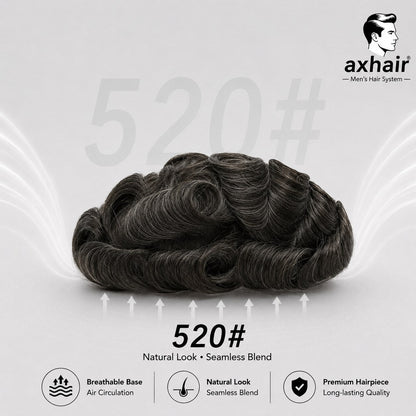 0.06–0.08mm Straight hair Injected Skin Hair System – Natural “Hair-Growing” Look, Knotless Finish, Comfortable for Daily & Active Wear