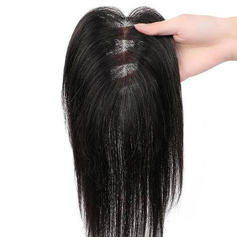 Best Breathable Real Hair Topper for Women Crown Topper No Bangs