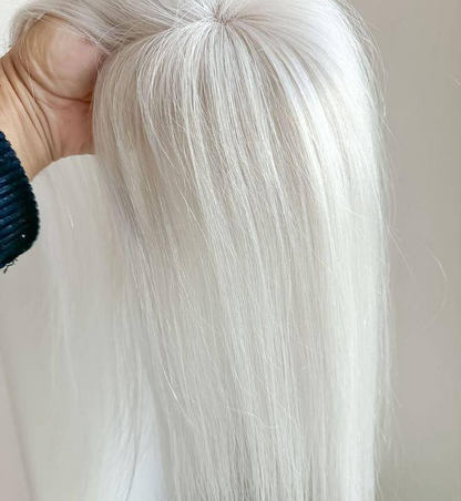 【New product】Classic Everyday Style | Straight Hair Topper with Bangs | 17 colors