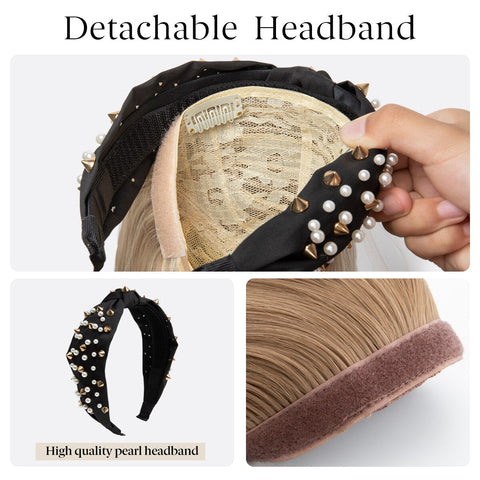 Short Straight Headband Wigs