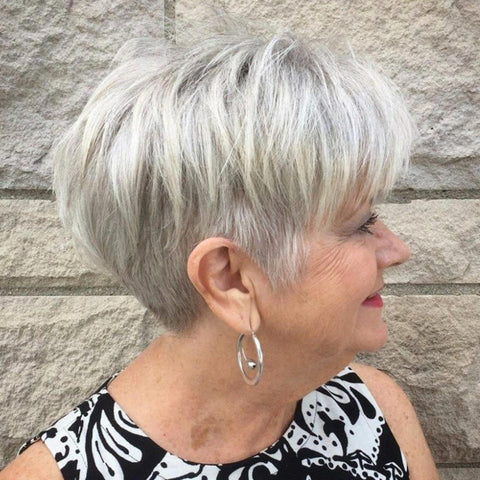 4"-6" Short hair topper to add volume, cover regrowth or thin hair patches