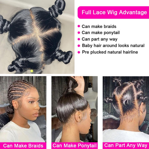 Flash Sale Full Lace Wig Brazilian Human Hair Full Scalp Lace Wigs 180% Density