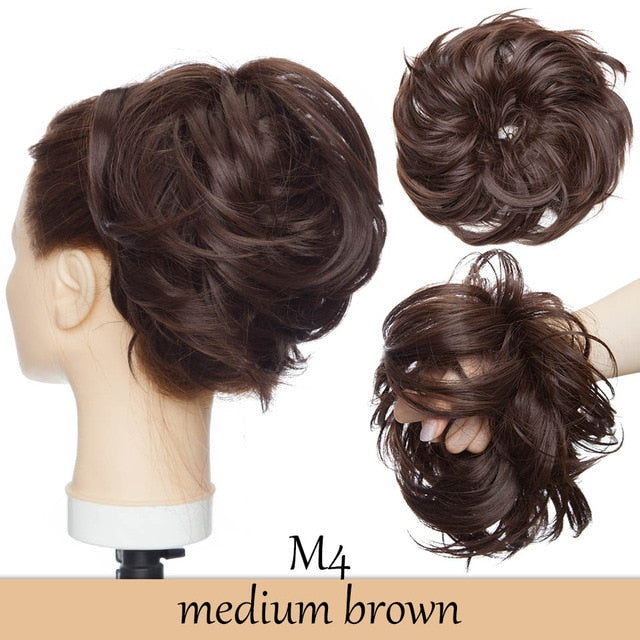 Fluffy Messy Scrunchies Bun