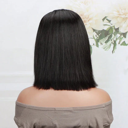 Flash Sale | Soul Lady 5x5 HD Lace Blunt Cut Bob Short Straight Hair Side Part Bob Wigs