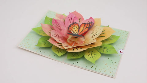 Monarch Butterfly Bloom Pop-Up Card