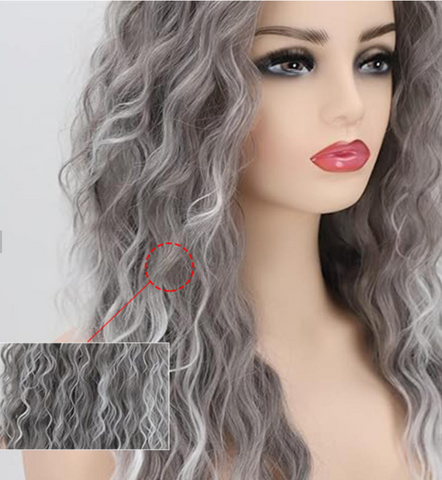 【Hot Sale】Curly Hair Topper with 4 Clips for Thinning Hair